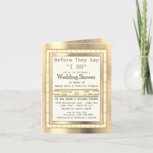 Modern Metal Texture Couple Shower Invitation