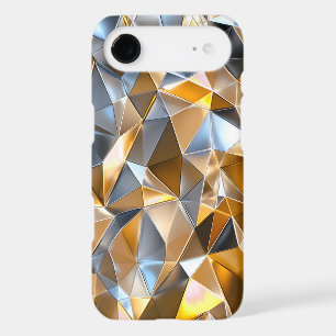 Modern Metallic Abstract Gold Silver Geometric