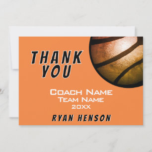 Modern Metallic Ball Black Thank you Coach Card