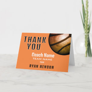 Modern Metallic Ball Thank you Coach Card