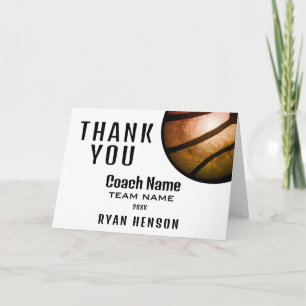 Modern Metallic Ball Thank you Coach Card