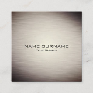 Modern Metallic Brown Gold Square Business Card