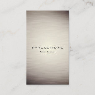 Modern Metallic Brown Gold Vertical Business Card