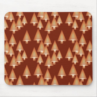 Modern metallic Christmas trees - copper Mouse Pad