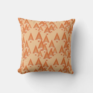 Modern metallic Christmas trees - rose gold Cushion