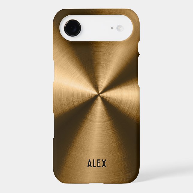 Modern Metallic Copper Brown Stainless Steel Look (Back)