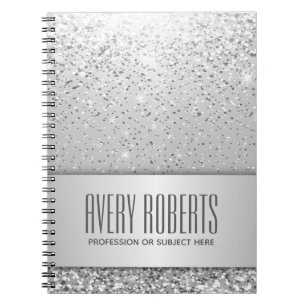 Modern Metallic Elegant silver Notebook