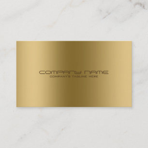 Modern Metallic Gold Stainless Steel Look Business Card