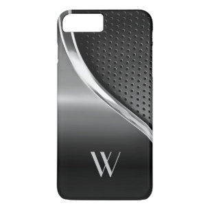 Modern Metallic Look Monogrammed iPhone 8 Plus/7 Plus Case