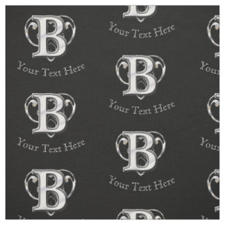 Modern Metallic Monogram (B) Fabric