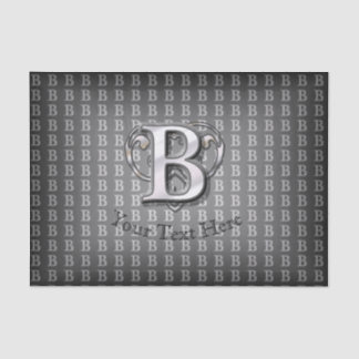 Modern Metallic Monogram (B) Tissue Paper