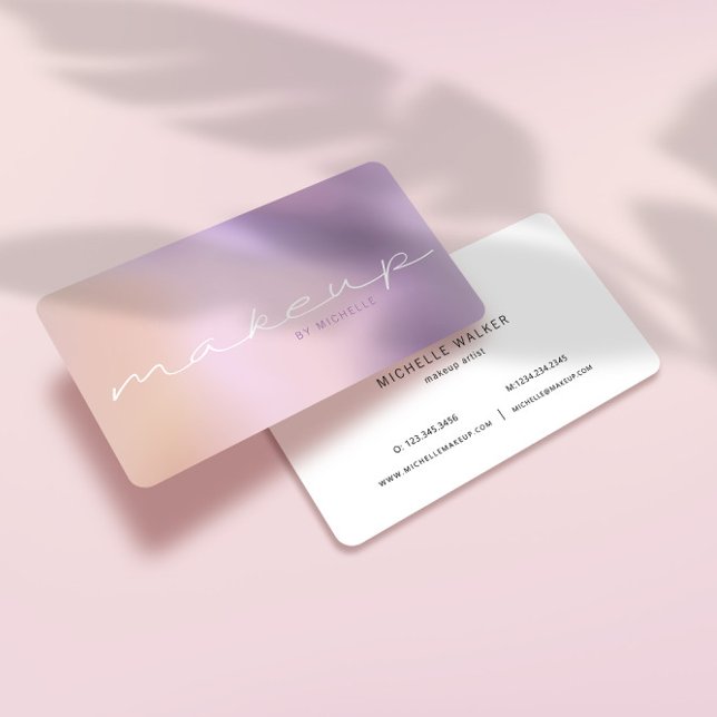 Modern Metallic Ombre Elegant Typography Business Card (Creator Uploaded)