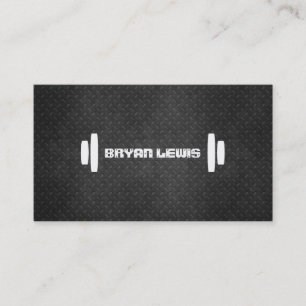 Modern Metallic Personal Trainer Business Card