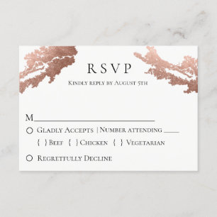 Modern Metallic Wedding RSVP