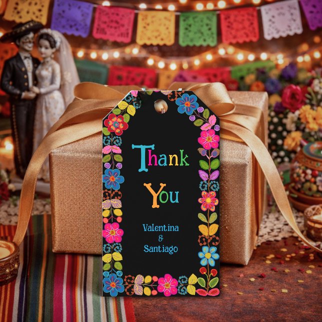   Modern Mexican floral wedding Gift Tags (Creator Uploaded)