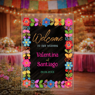 Modern Mexican welcome wedding  Acrylic Sign