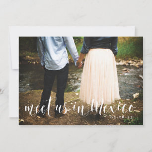 Modern Mexico Destination Save the Date Holiday Card