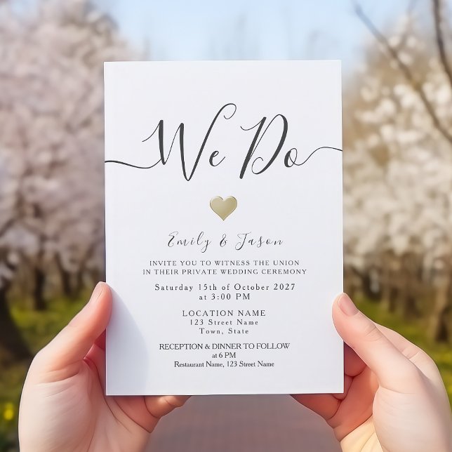 Modern Micro Wedding Invitation (Creator Uploaded)