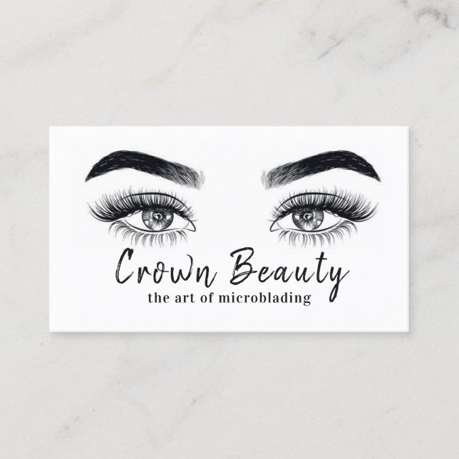 Modern Microblading Business Card (Front)