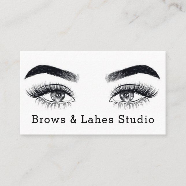 Modern Microblading , Eyebrows,  Permanent Makeup  Business Card (Front)
