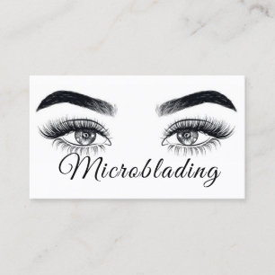 Modern Microblading , Eyebrows,  Permanent Makeup Business Card