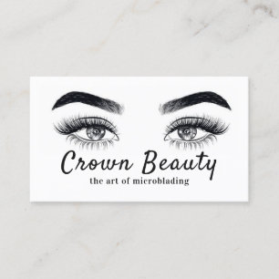 Modern Microblading , Eyebrows,  Permanent Makeup Business Card