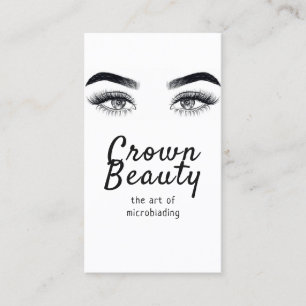 Modern Microblading , Eyebrows,  Permanent Makeup Business Card
