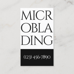 Modern Microblading , Eyebrows,  Permanent Makeup Business Card