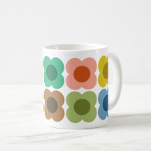 Modern Mid-Century Floral - Colourful Retro Flower