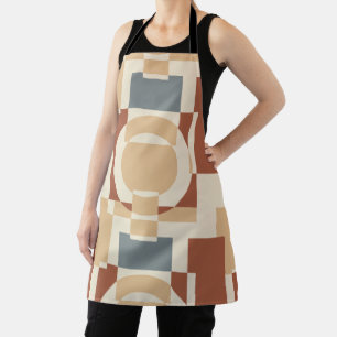 Modern Mid Century Geometric Abstract Apron