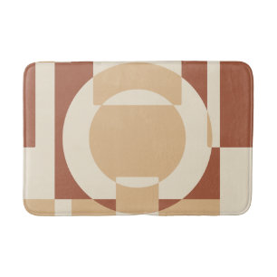 Modern Mid Century Geometric Abstract Bath Mat