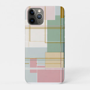 Modern Mid-Century Geometric Abstract King Portrai iPhone 11 Pro Case