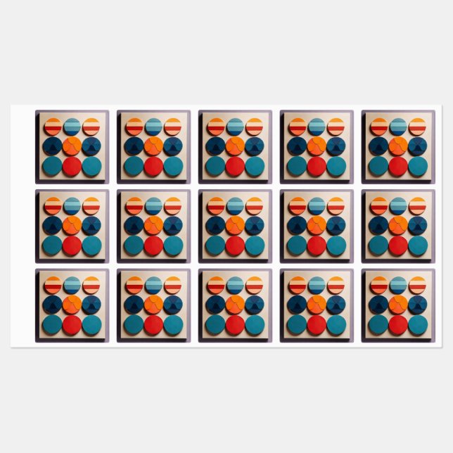 Modern Mid Century Geometric Pattern (Sheet)