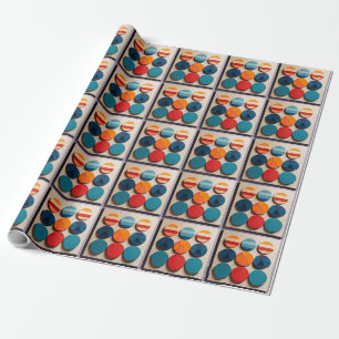Modern Mid Century Geometric Pattern Wrapping Paper