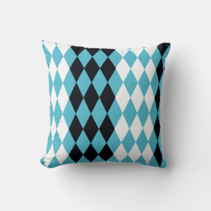 Modern Mid-Century mod retro diamonds Harlequin Cushion