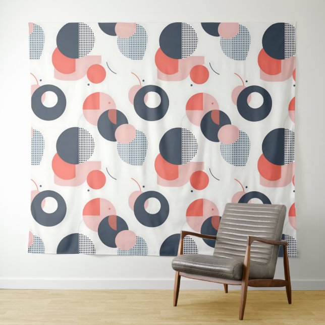 Modern Mid-Century Pattern Tapestry (In Situ (Horizontal))