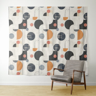Modern Mid-Century Pattern Tapestry