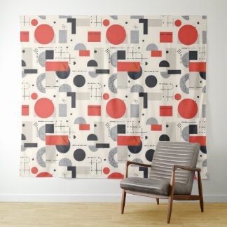 Modern Mid-Century Pattern Tapestry