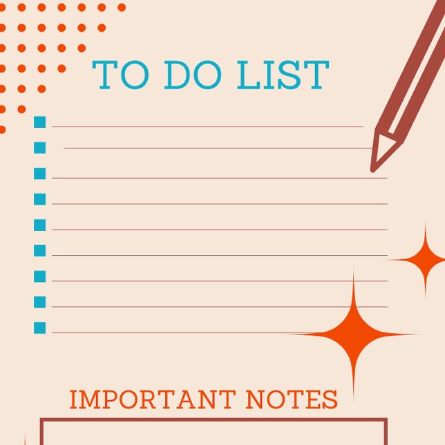 Modern Mid Century Retro To Do List Post-it Notes (Creator Uploaded)