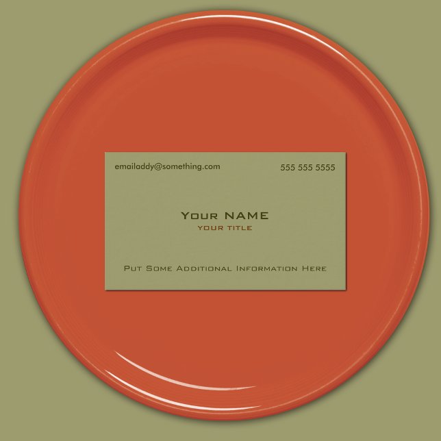 Modern Military Green Business Card (Creator Uploaded)