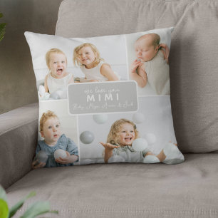Modern Mimi 4 Photo Grey Cushion