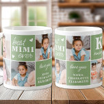 Modern MIMI Personalised Grandmother 7 Multi Photo Coffee Mug<br><div class="desc">Introducing the perfect gift for the best MIMI ever - a personalised photo collage coffee mug! This stylish and modern mug features space for 7 special pictures, creating a unique and sentimental gift that any mother would adore. With the option to add a personalised monogram initial and name, this mug...</div>