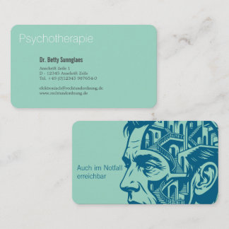 Modern Mind Maze Therapy Mental Health Business Card