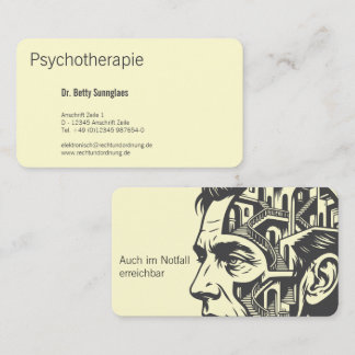 Modern Mind Maze Therapy Mental Health Business Card