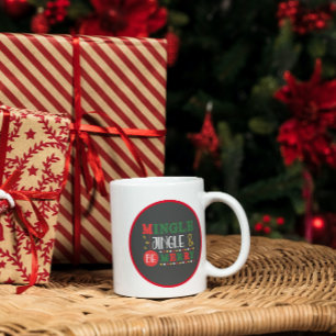 Modern Mingle & Jingle Holiday Coffee Mug