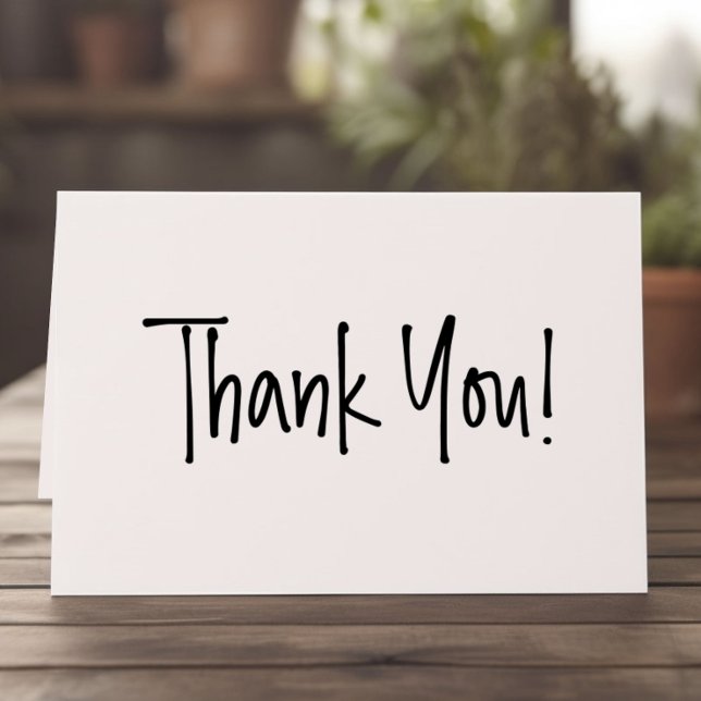 Modern Minialist Thank You Card (Business Thank You Cards)