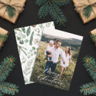 Modern minimal 1 photo Christmas elegant script