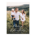 Modern minimal 1 photo Christmas elegant script