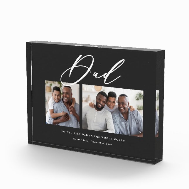 Modern minimal 2 photo script dad Fathers day (Right)