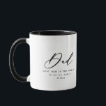 Modern minimal 2 photo script dad Fathers day Mug<br><div class="desc">Modern minimal multi photo script dad mug gift. Ideal gift available for mums,  dads,  grand,  grandad of any family member. Stunning elegant script text.</div>